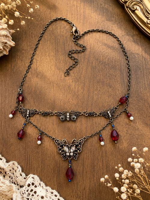 Vintage Butterfly Gothic Choker Necklace