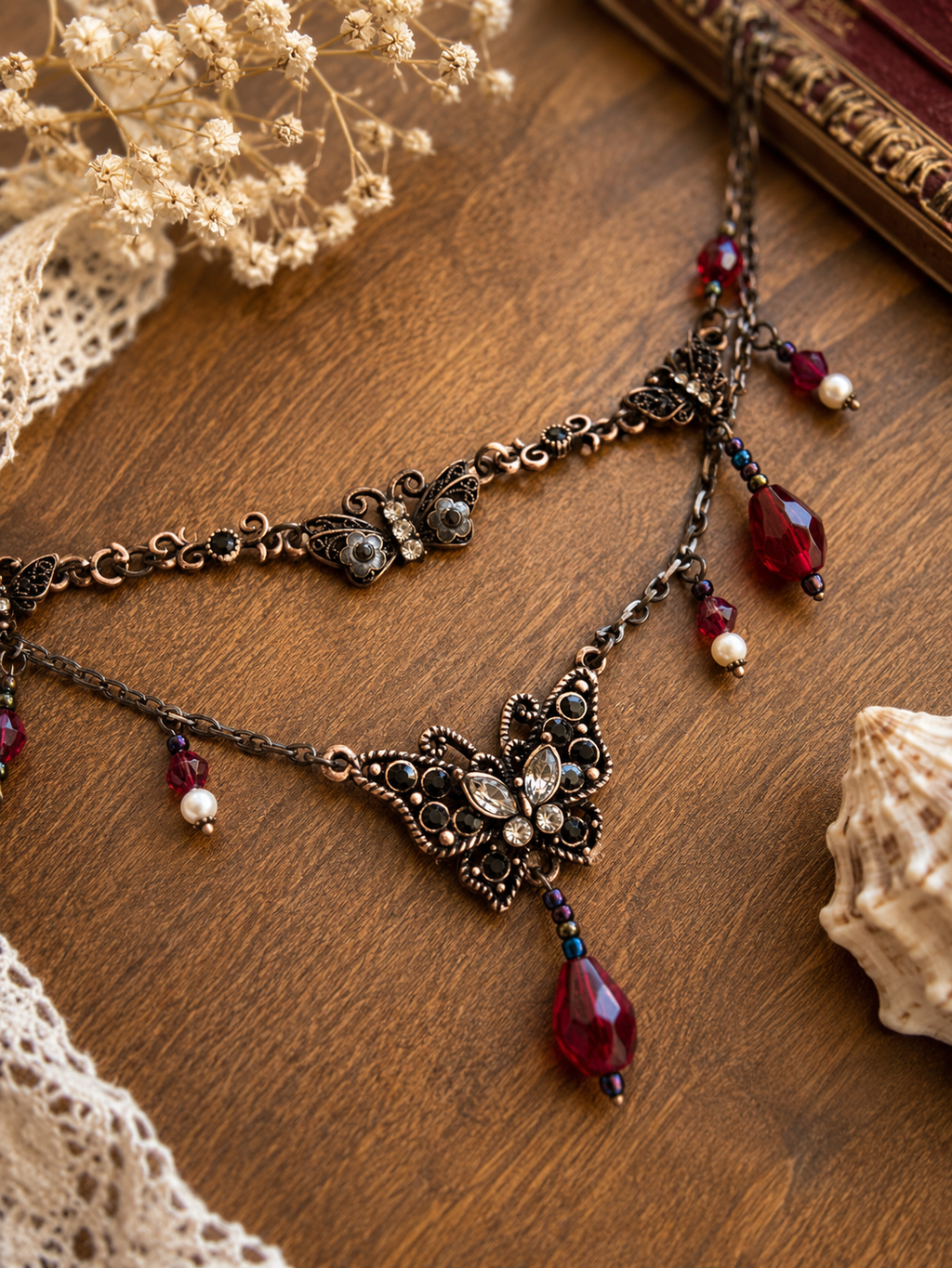 Vintage Butterfly Gothic Choker Necklace