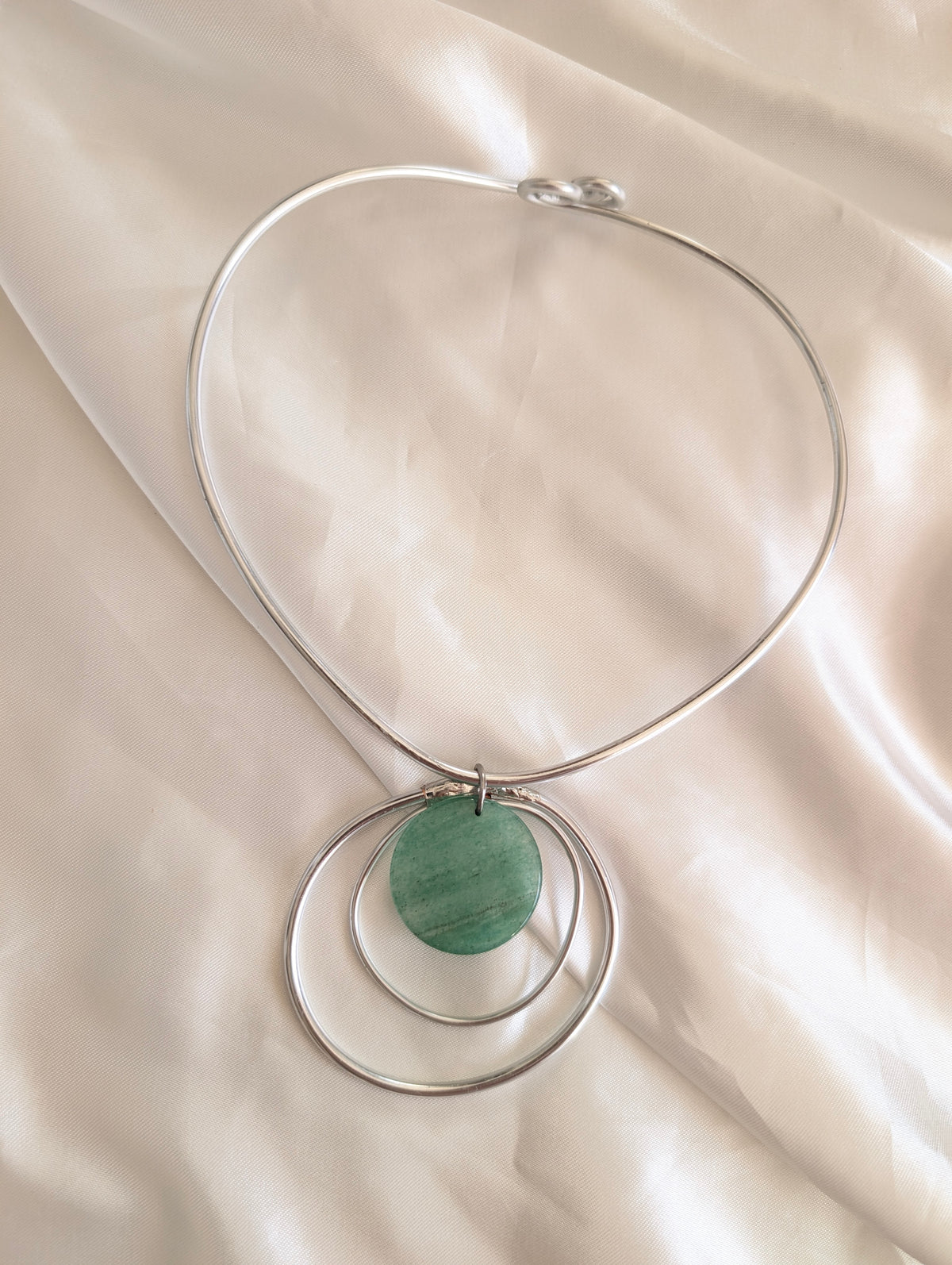 Green Aventurine Double Circle Choker