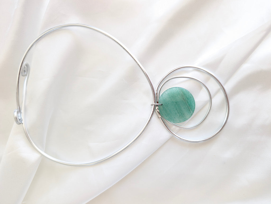 Green Aventurine Double Circle Choker