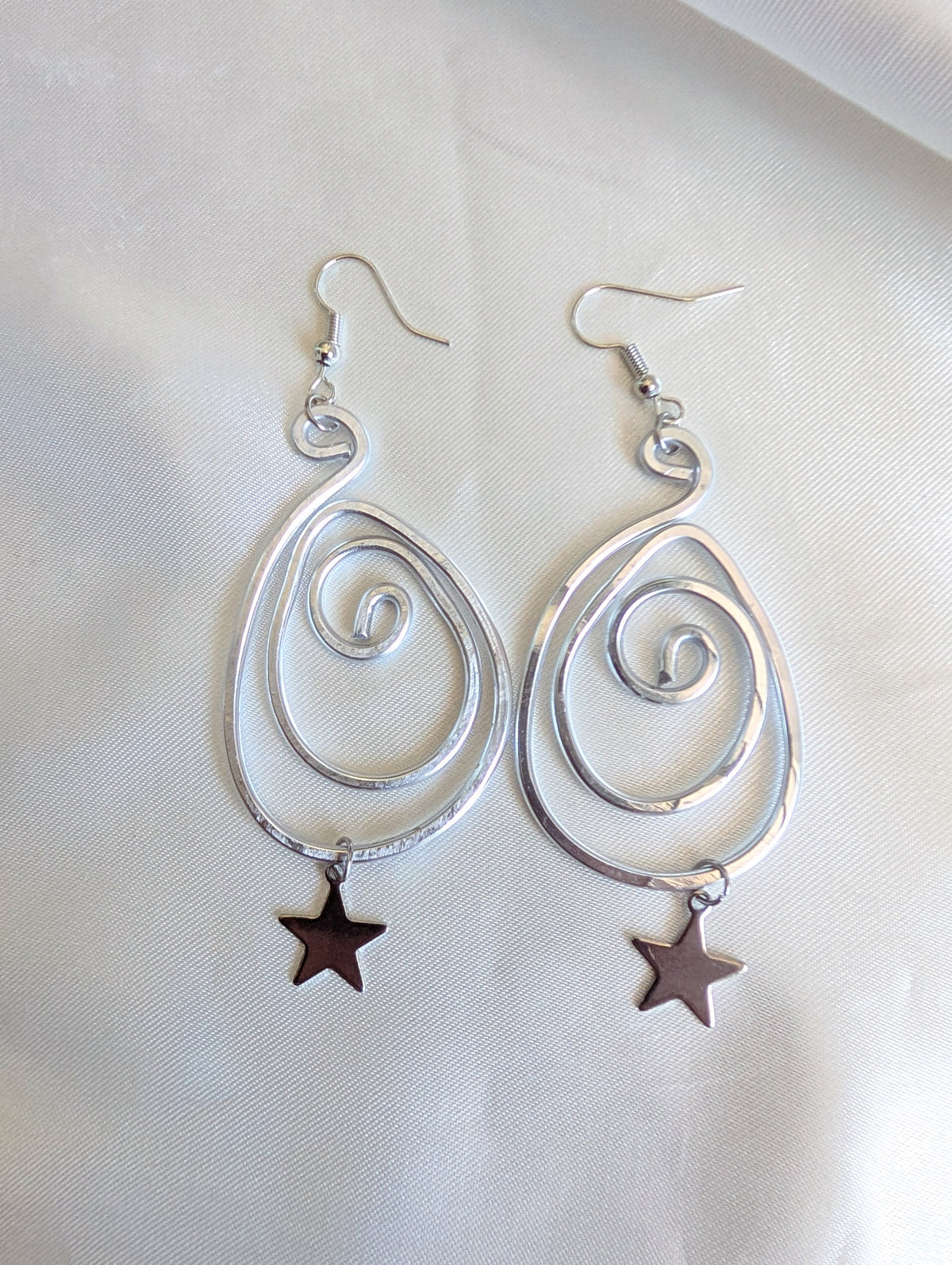 Whimsical Spiral Star Earrings