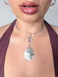 Silver Shell Spiral Choker