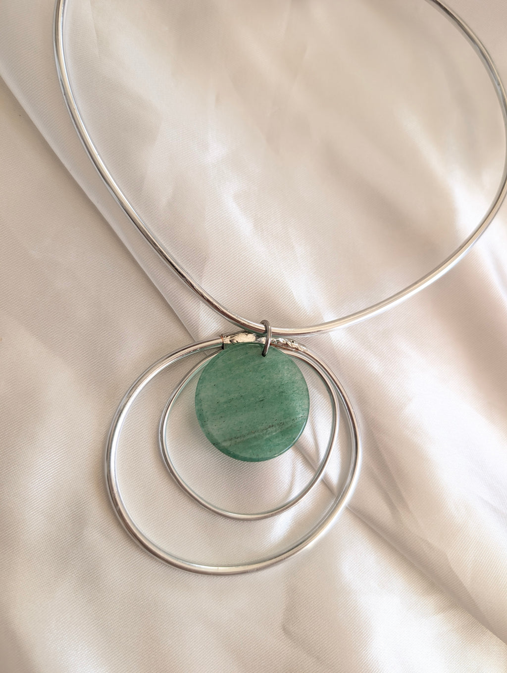 Green Aventurine Double Circle Choker