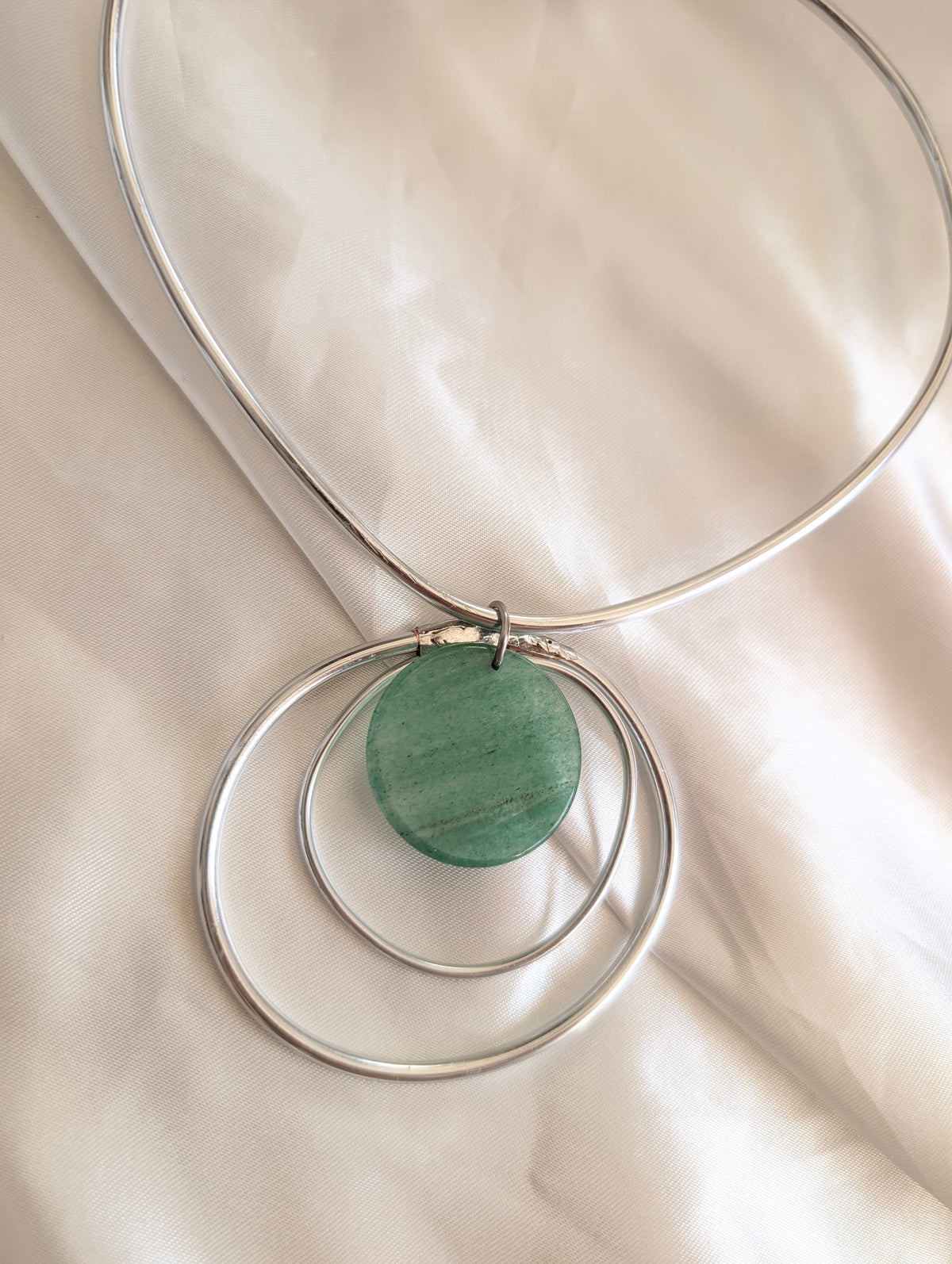 Green Aventurine Double Circle Choker