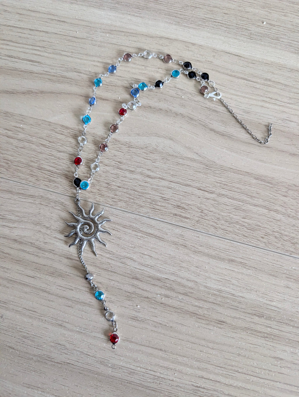 Celestial Sun Crystal Drop Necklace – One of a Kind