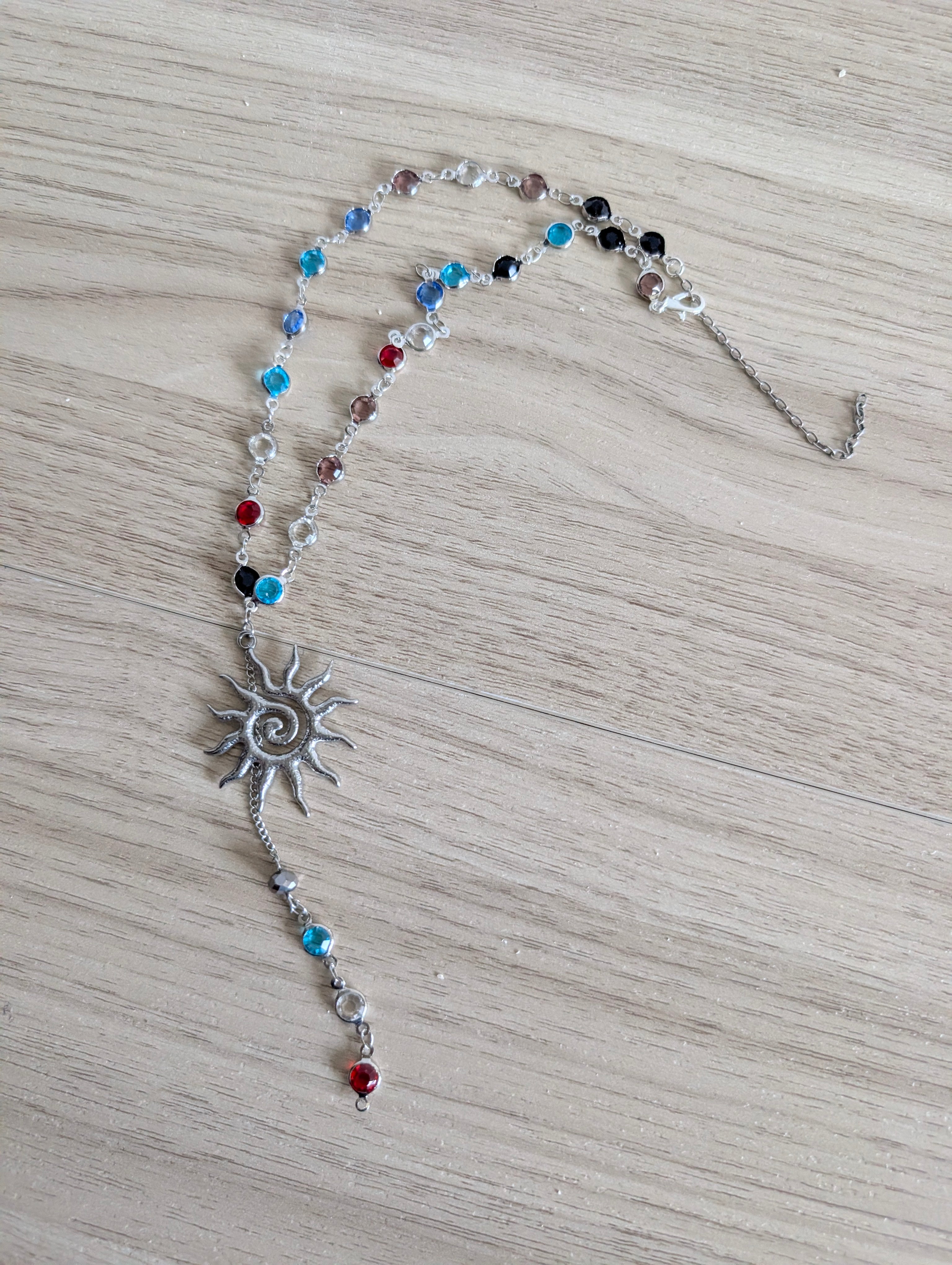 Celestial Sun Crystal Drop Necklace – One of a Kind