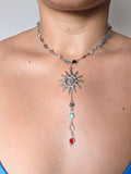 Celestial Sun Crystal Drop Necklace – One of a Kind